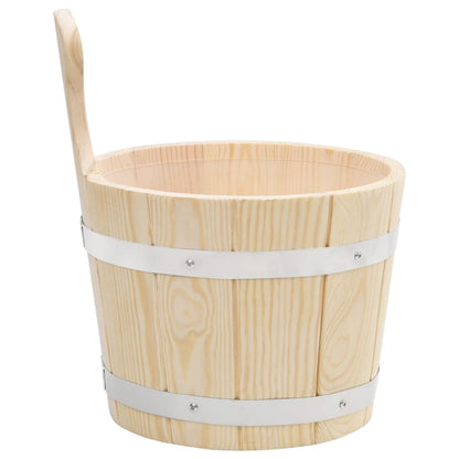 Ensemble De Seau Et Louche Pour Sauna Bois Massif De Pin