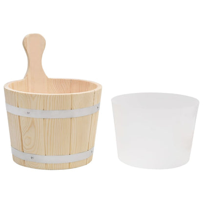 Ensemble De Seau Et Louche Pour Sauna Bois Massif De Pin