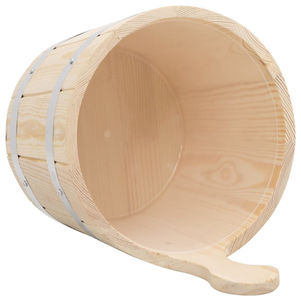 Ensemble De Seau Et Louche Pour Sauna Bois Massif De Pin