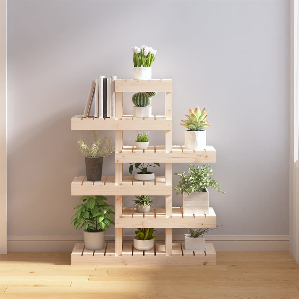 Support À Plantes 104,5X25X77,5 Cm Bois Massif De Pin
