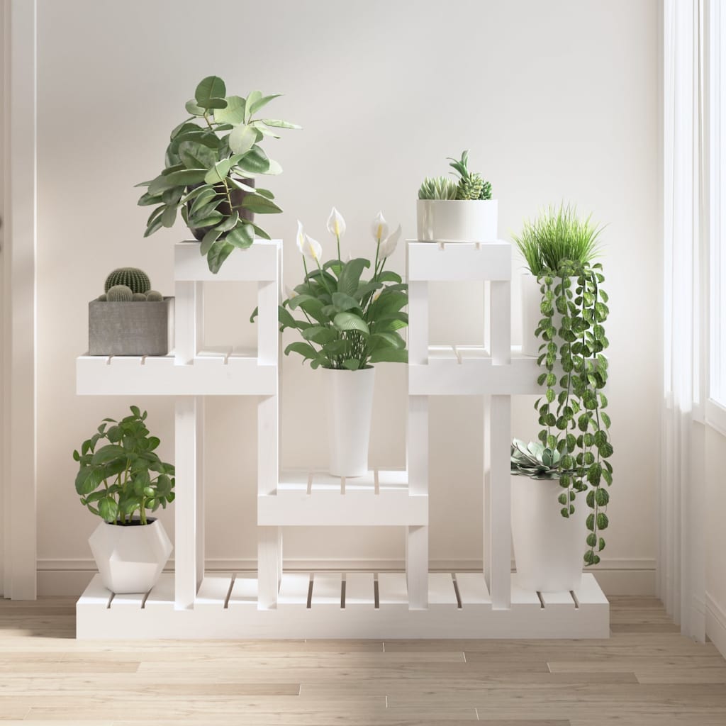Support À Plantes 104,5X25X77,5 Cm Bois Massif De Pin