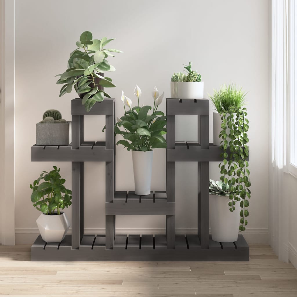 Support À Plantes 104,5X25X77,5 Cm Bois Massif De Pin