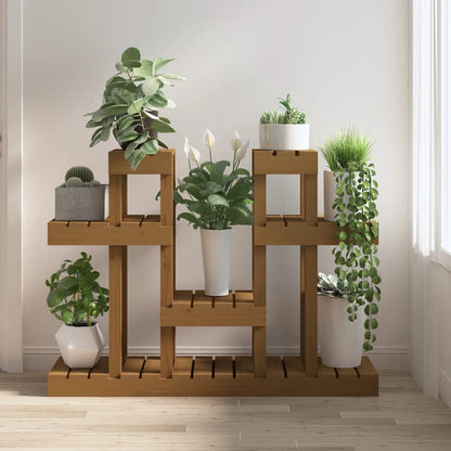 Support À Plantes 104,5X25X77,5 Cm Bois Massif De Pin