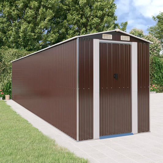 Abri De Jardin Marron Foncé Acier Galvanisé