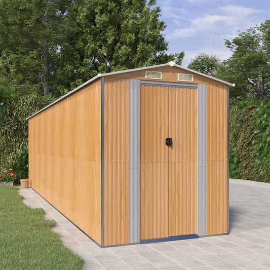Abri De Jardin Marron Clair Acier Galvanisé