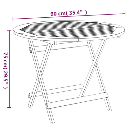 Table Pliable De Jardin Bois D'acacia Solide