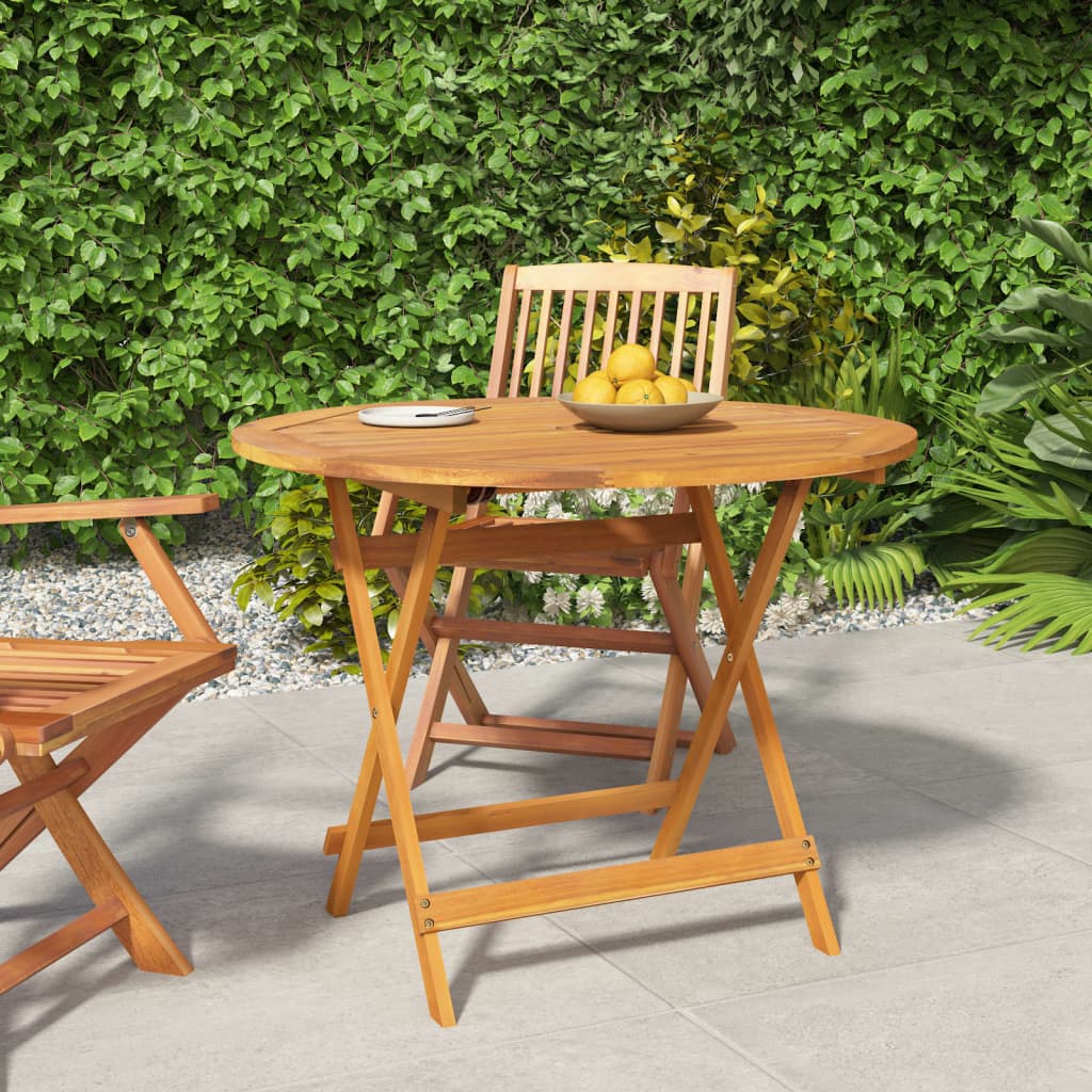 Table Pliable De Jardin Bois D'acacia Solide