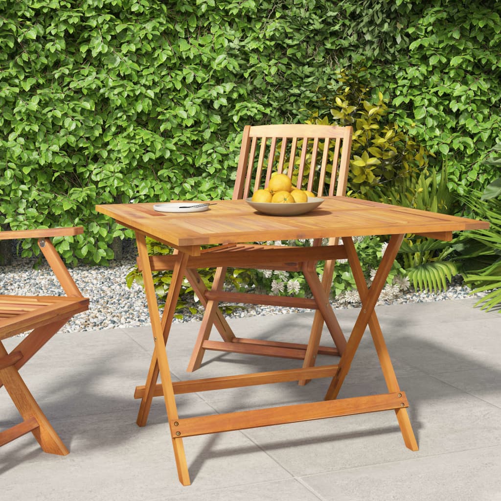 Table Pliable De Jardin Bois D'acacia Solide