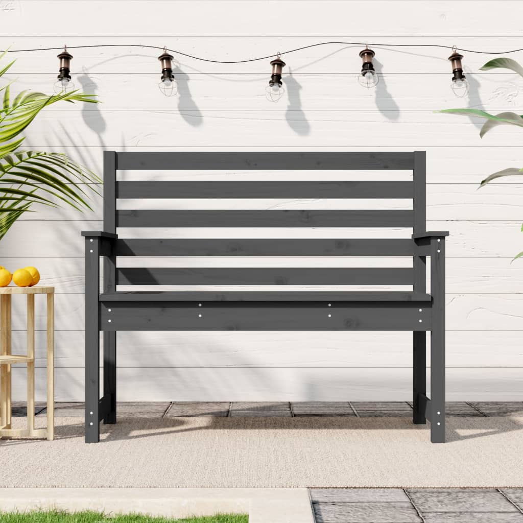 Banc De Jardin Blanc 203,5X48X91,5 Cm Bois Massif De Pin