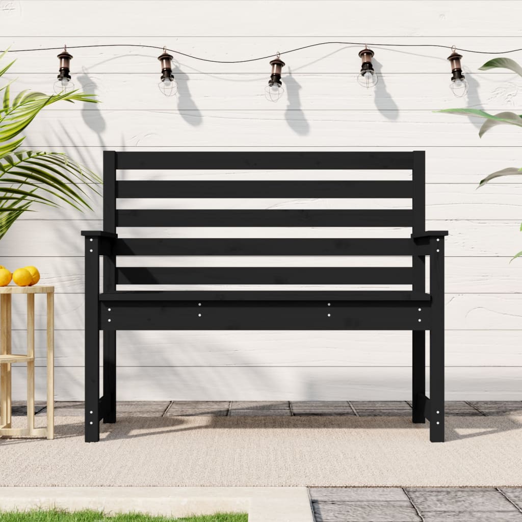 Banc De Jardin Blanc 203,5X48X91,5 Cm Bois Massif De Pin