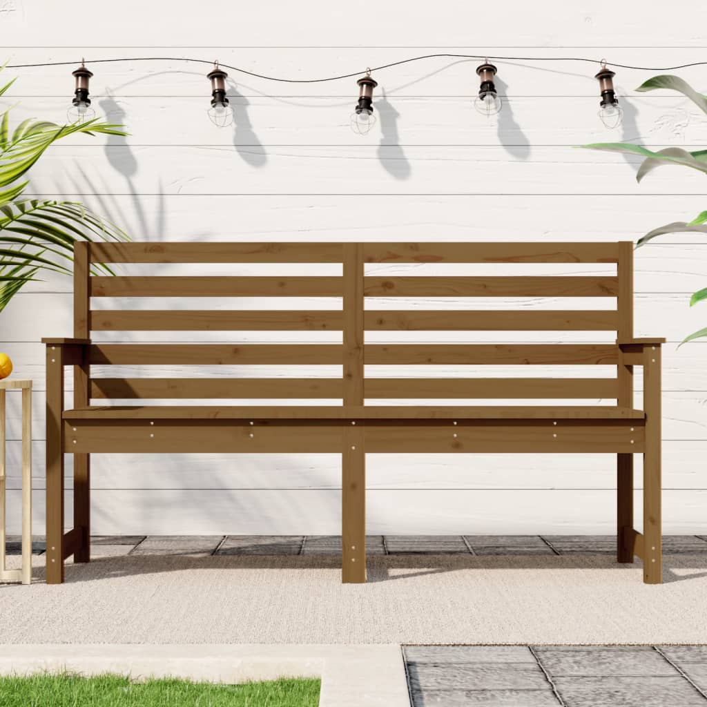 Banc De Jardin Blanc 203,5X48X91,5 Cm Bois Massif De Pin