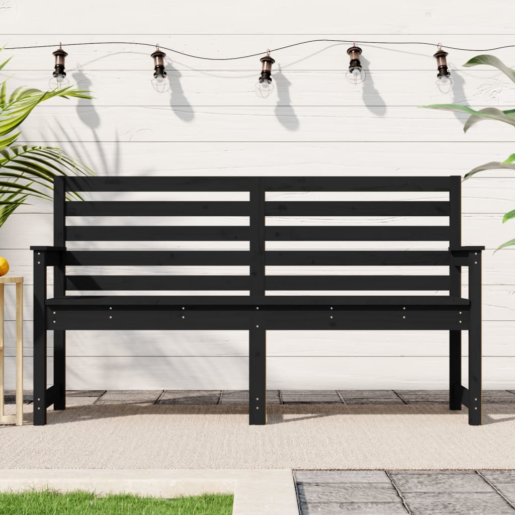 Banc De Jardin Blanc 203,5X48X91,5 Cm Bois Massif De Pin