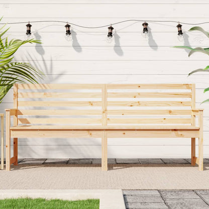 Banc De Jardin Blanc 203,5X48X91,5 Cm Bois Massif De Pin