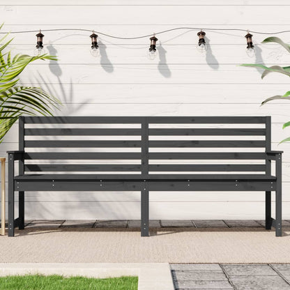 Banc De Jardin Blanc 203,5X48X91,5 Cm Bois Massif De Pin