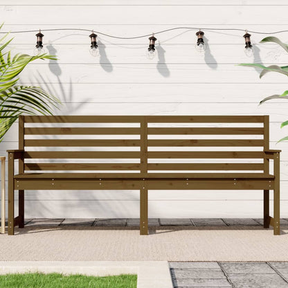 Banc De Jardin Blanc 203,5X48X91,5 Cm Bois Massif De Pin