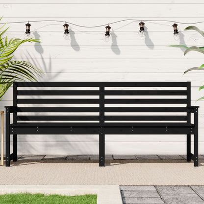 Banc De Jardin Blanc 203,5X48X91,5 Cm Bois Massif De Pin