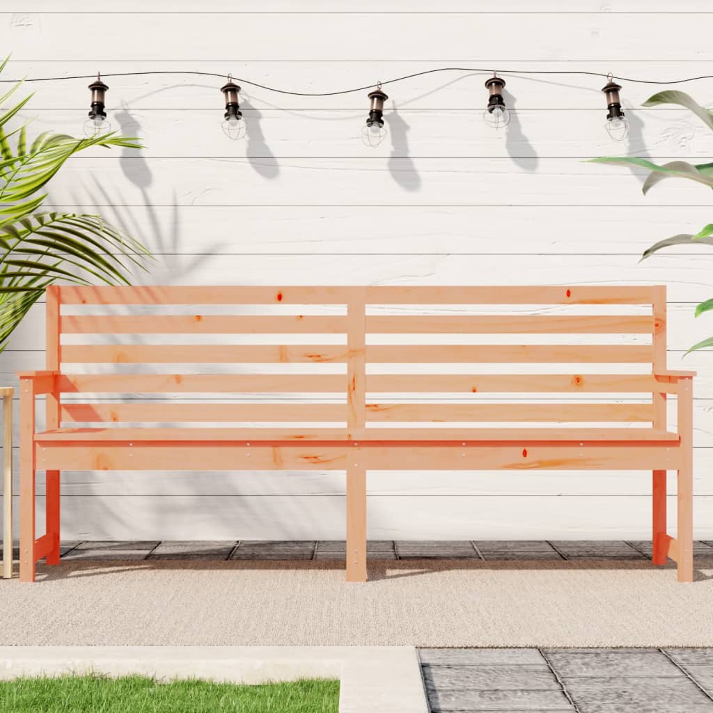 Banc De Jardin Blanc 203,5X48X91,5 Cm Bois Massif De Pin