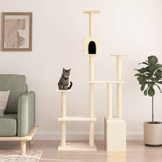 Arbre À Chat Avec Griffoirs En Sisal 180 Cm