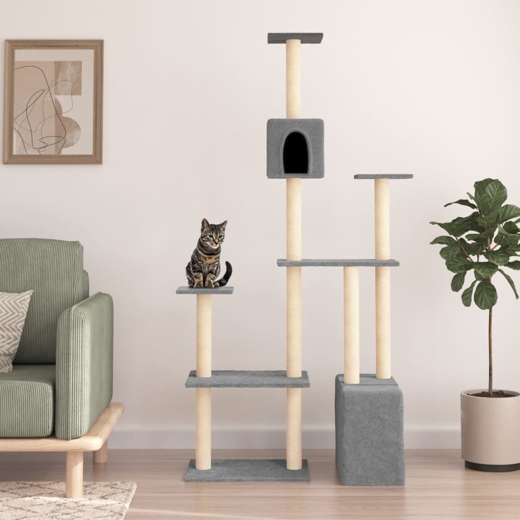 Arbre À Chat Avec Griffoirs En Sisal 180 Cm