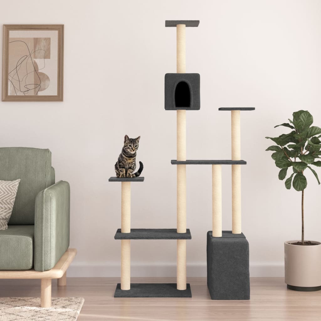 Arbre À Chat Avec Griffoirs En Sisal 180 Cm