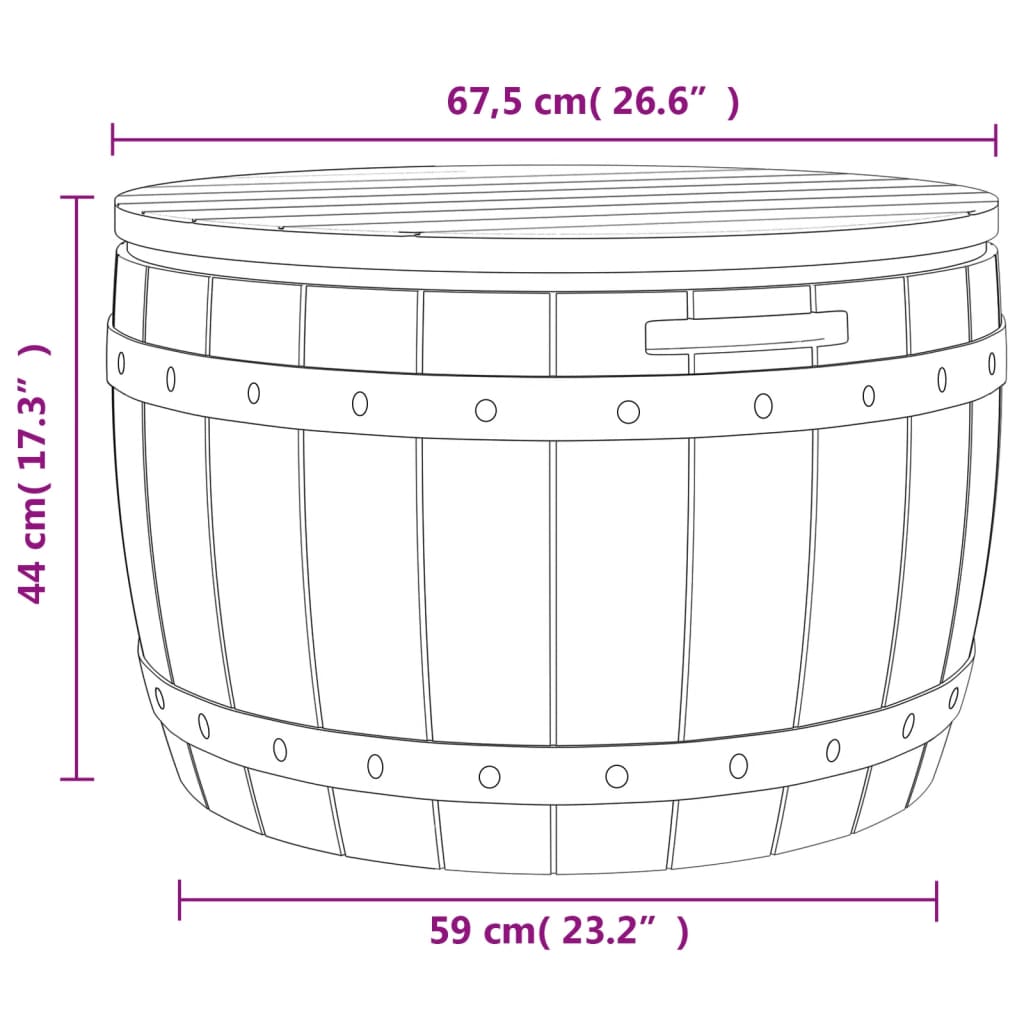 Boîte De Rangement De Jardin 3 En 1 Polypropylène
