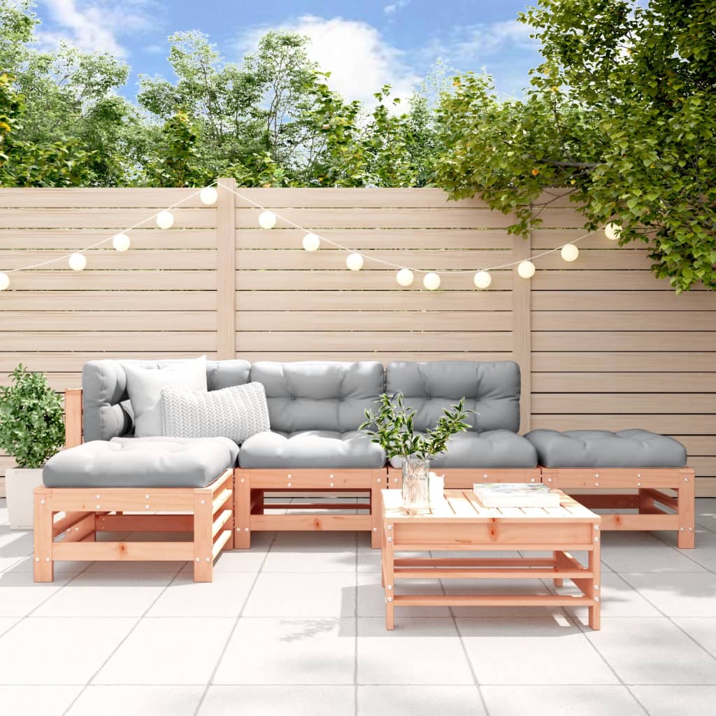 Salon De Jardin 6 Pcs Bois De Pin Massif