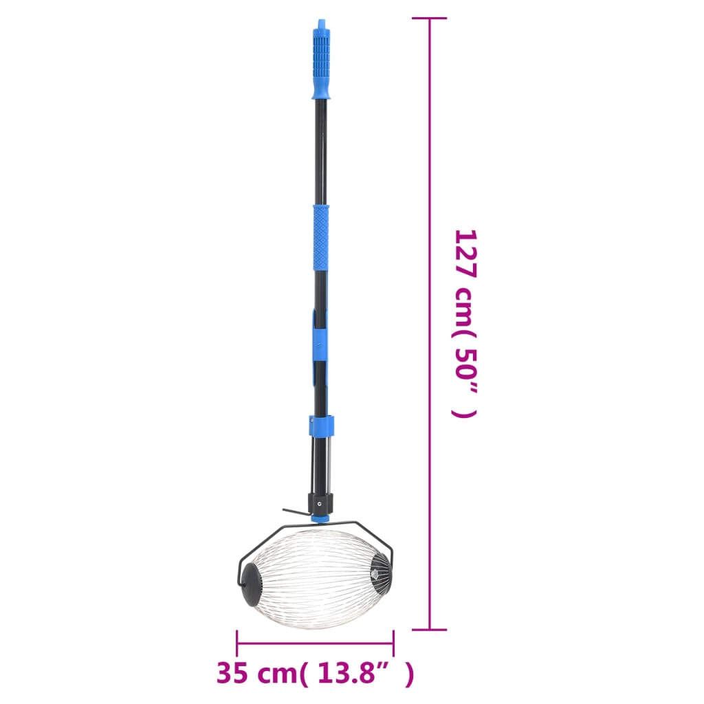 Collecteur De Noix Bleu 127 Cm Acier