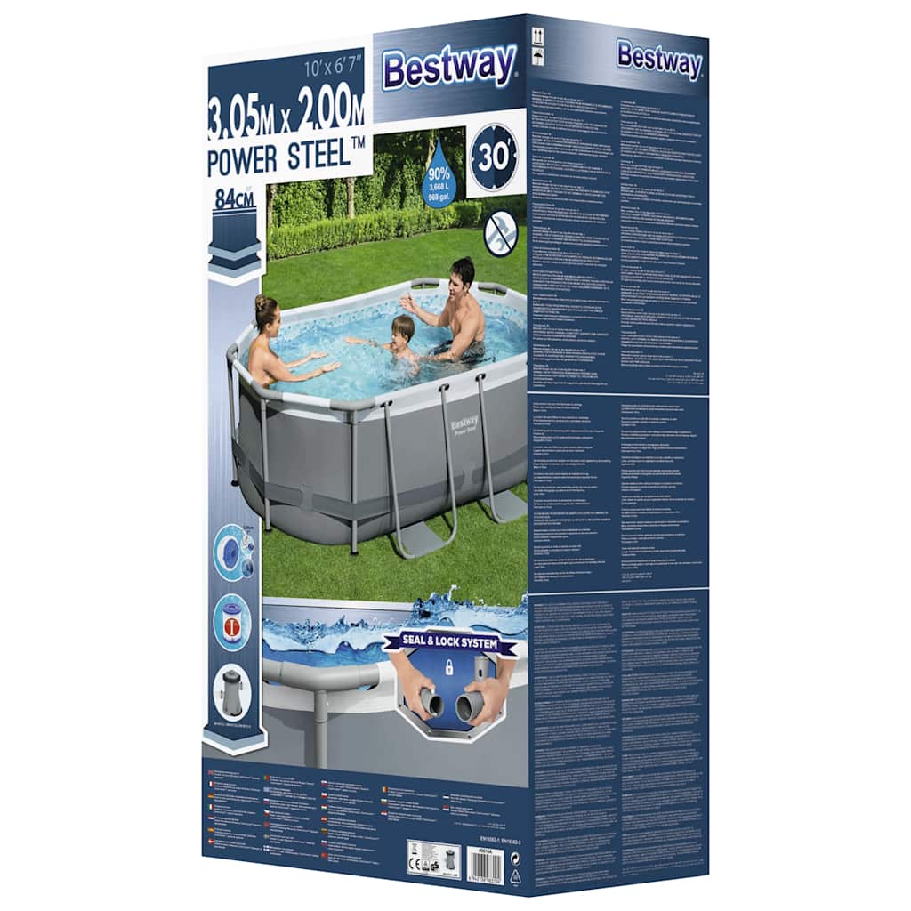 Bestway Bestway Piscine Hors Sol Power Steel Ovale 305X200X84 Cm