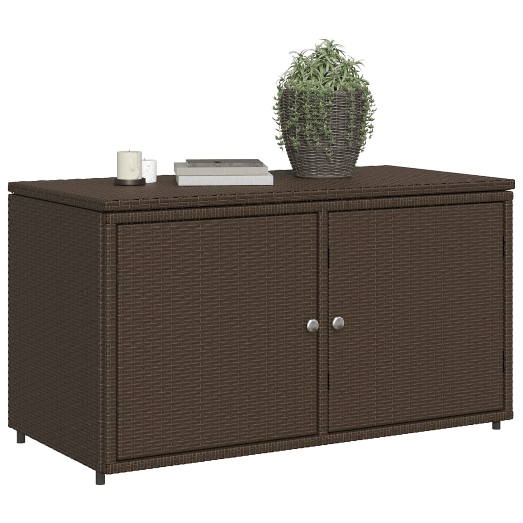 Armoire De Rangement Jardin 110X55X60,5Cm Résine Tressée