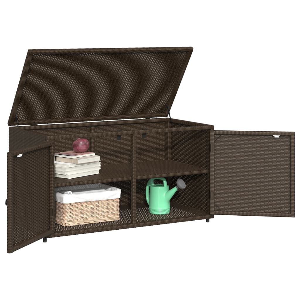 Armoire De Rangement Jardin 110X55X60,5Cm Résine Tressée