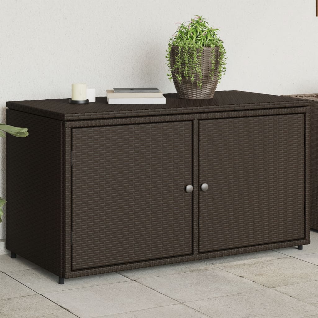 Armoire De Rangement Jardin 110X55X60,5Cm Résine Tressée