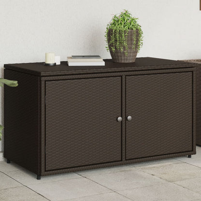 Armoire De Rangement Jardin 110X55X60,5Cm Résine Tressée