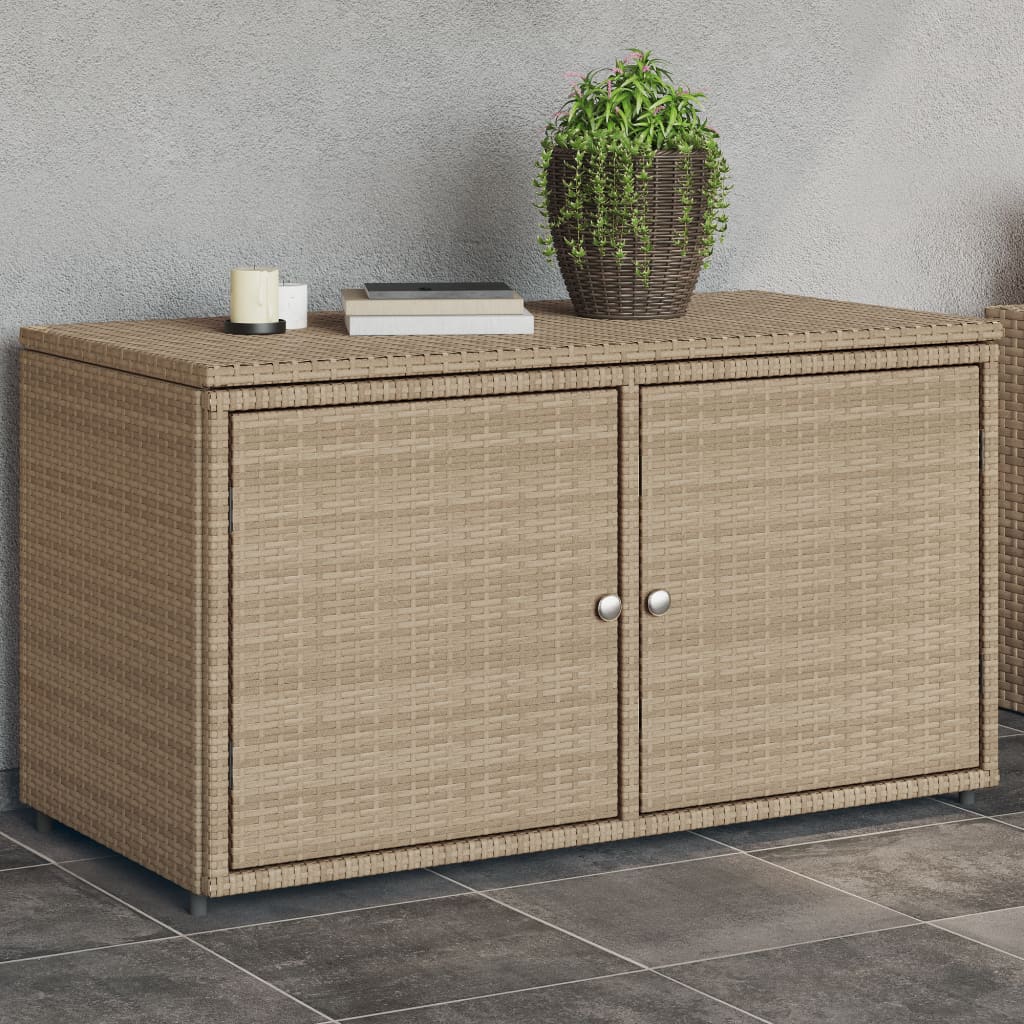 Armoire De Rangement Jardin 110X55X60,5Cm Résine Tressée