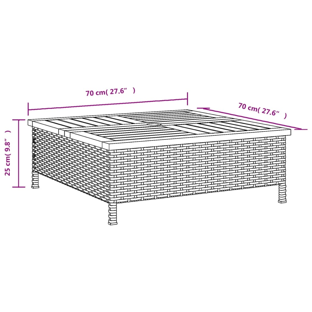 Couvercle De Base De Parasol 70X70X25 Cm