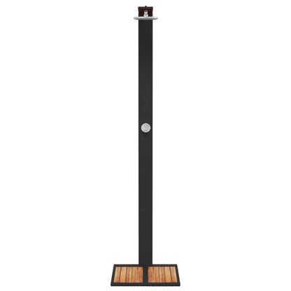 Douche D'extérieur 50X55X224 Cm Résine Tressée Bois Acacia