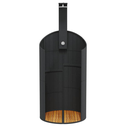 Douche D'extérieur 100X100X241,5 Cm Poly Rotin Bois Acacia