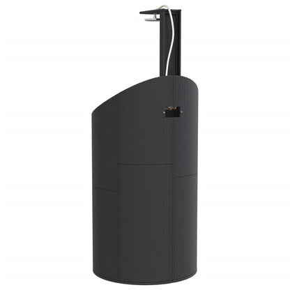 Douche D'extérieur 100X100X241,5 Cm Poly Rotin Bois Acacia