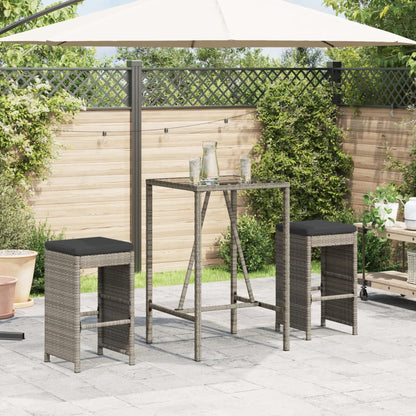 Tabourets De Bar De Jardin Et Coussins Lot De 4 Résine Tressée