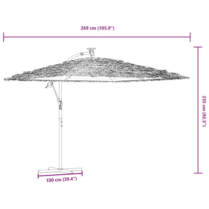 Parasol De Jardin Avec Mât En Acier