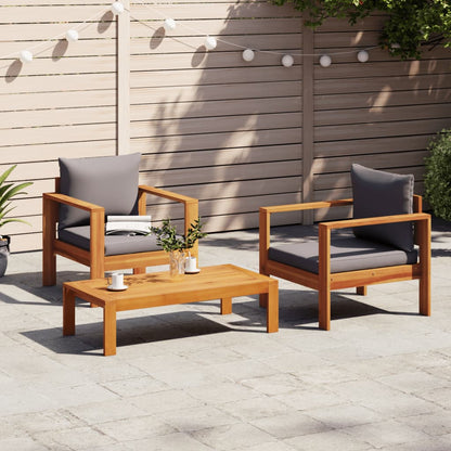 Salon De Jardin Avec Coussins 5 Pcs Bois D'acacia Solide