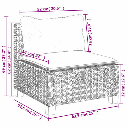 Salon De Jardin Avec Coussins 8 Pcs Résine Tressée