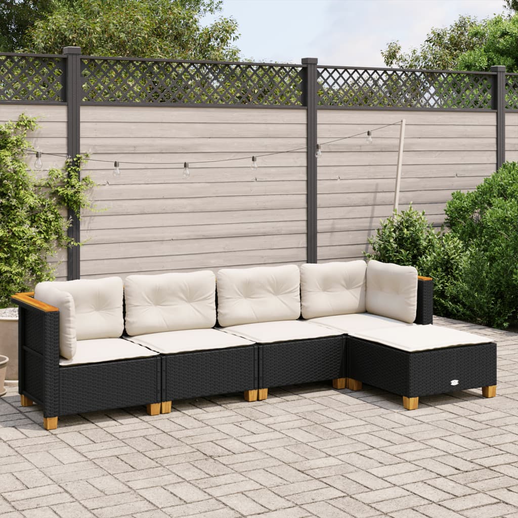 Salon De Jardin Avec Coussins 6 Pcs Résine Tressée