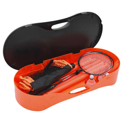 Set De Badminton Avec 2 Raquettes, Filet Et Coffret Rangement