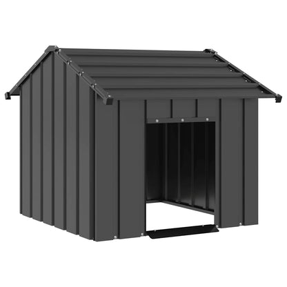 Niche Pour Chien Avec Toit Noir Acier Galvanisé