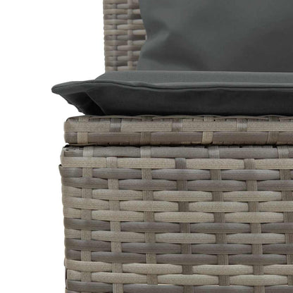 Ensemble À Manger De Jardin 3 Pcs Coussins Résine Tressée