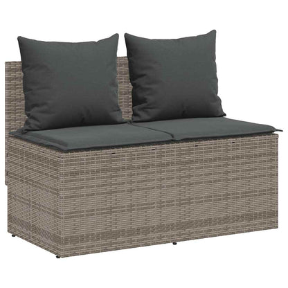 Ensemble À Manger De Jardin 3 Pcs Coussins Résine Tressée