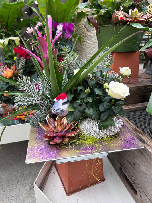 Composition florale pour les fêtes de fin d'année